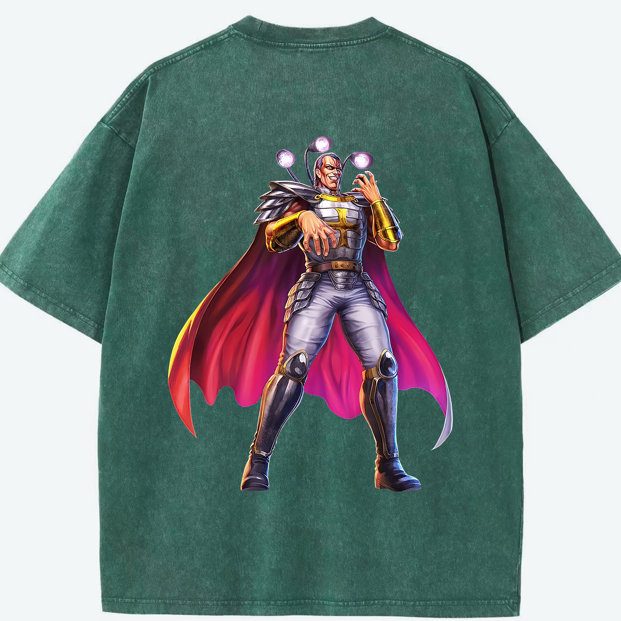（画像用） 北斗の拳 Fist of the North Star 綿100% ヴィンテージ風 半袖Tシャツ（背面プリント）